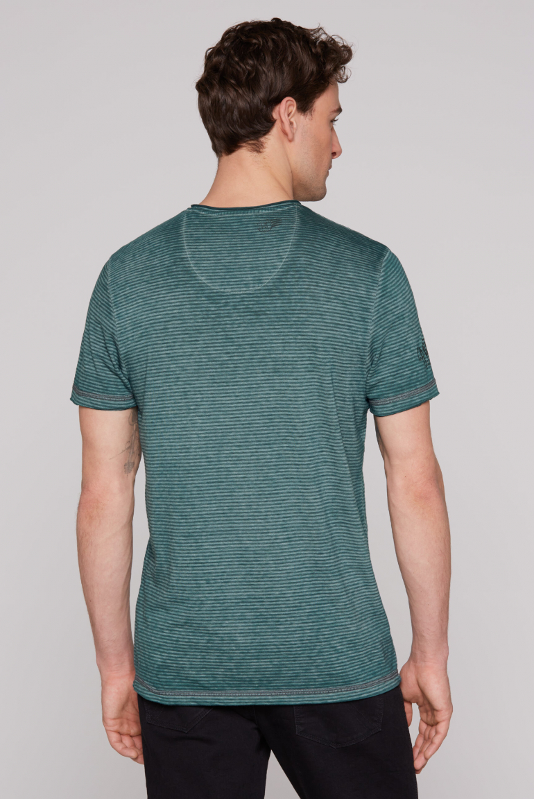 Ausbrenner-Shirt mit V-Neck und Prints