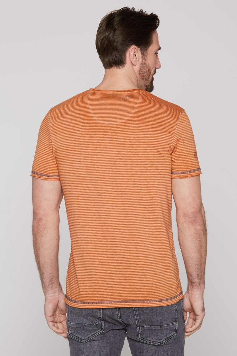 Ausbrenner-Shirt mit V-Neck und Prints
