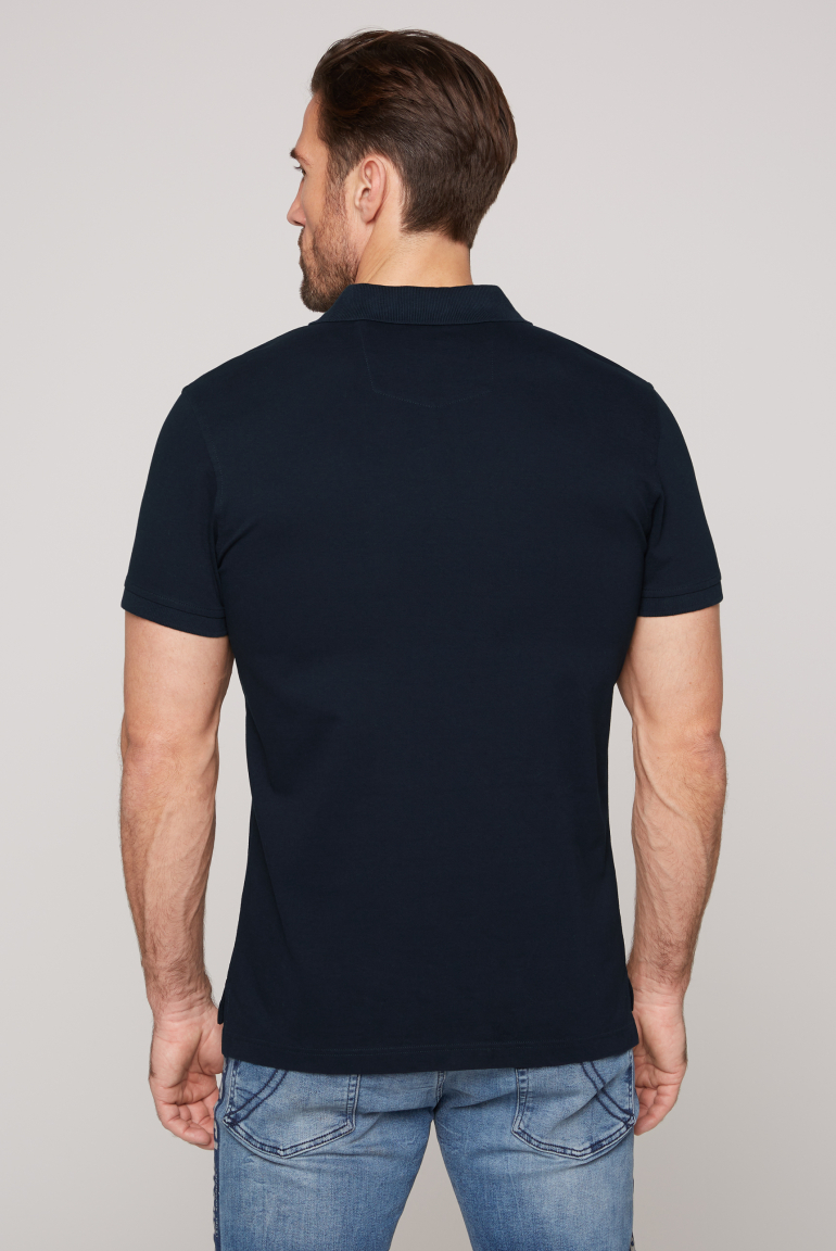 Basic Pikee-Polo mit Logo-Stickerei