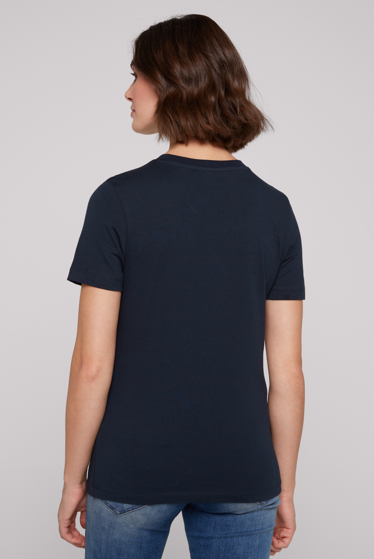 Basic T-Shirt mit Logo Print
