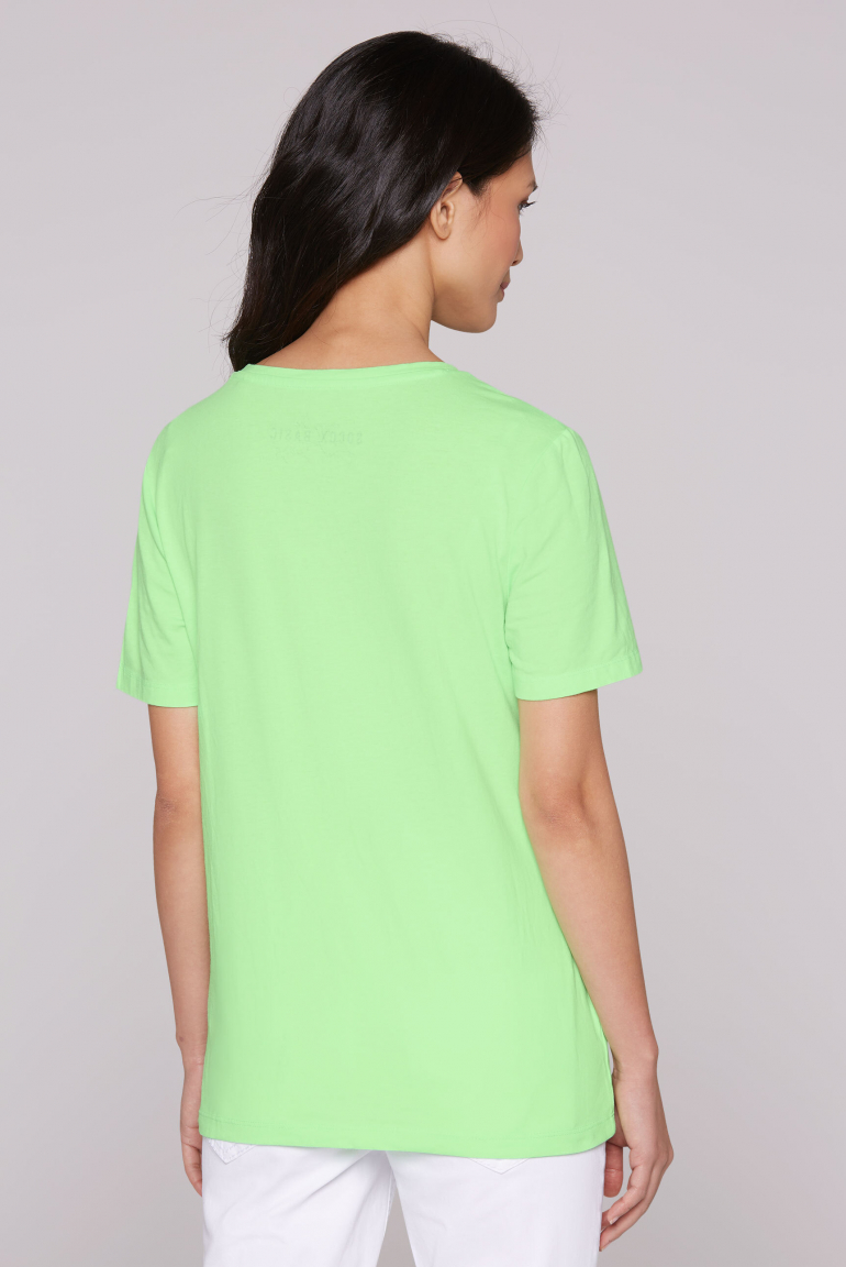 Basic T-Shirt mit Rundhalsausschnitt und Logo