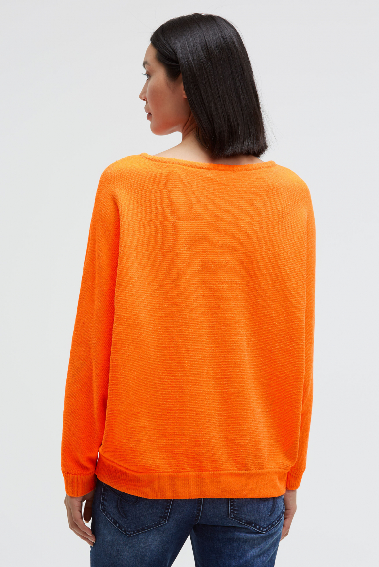 Chenille-Pullover mit Glitter Print