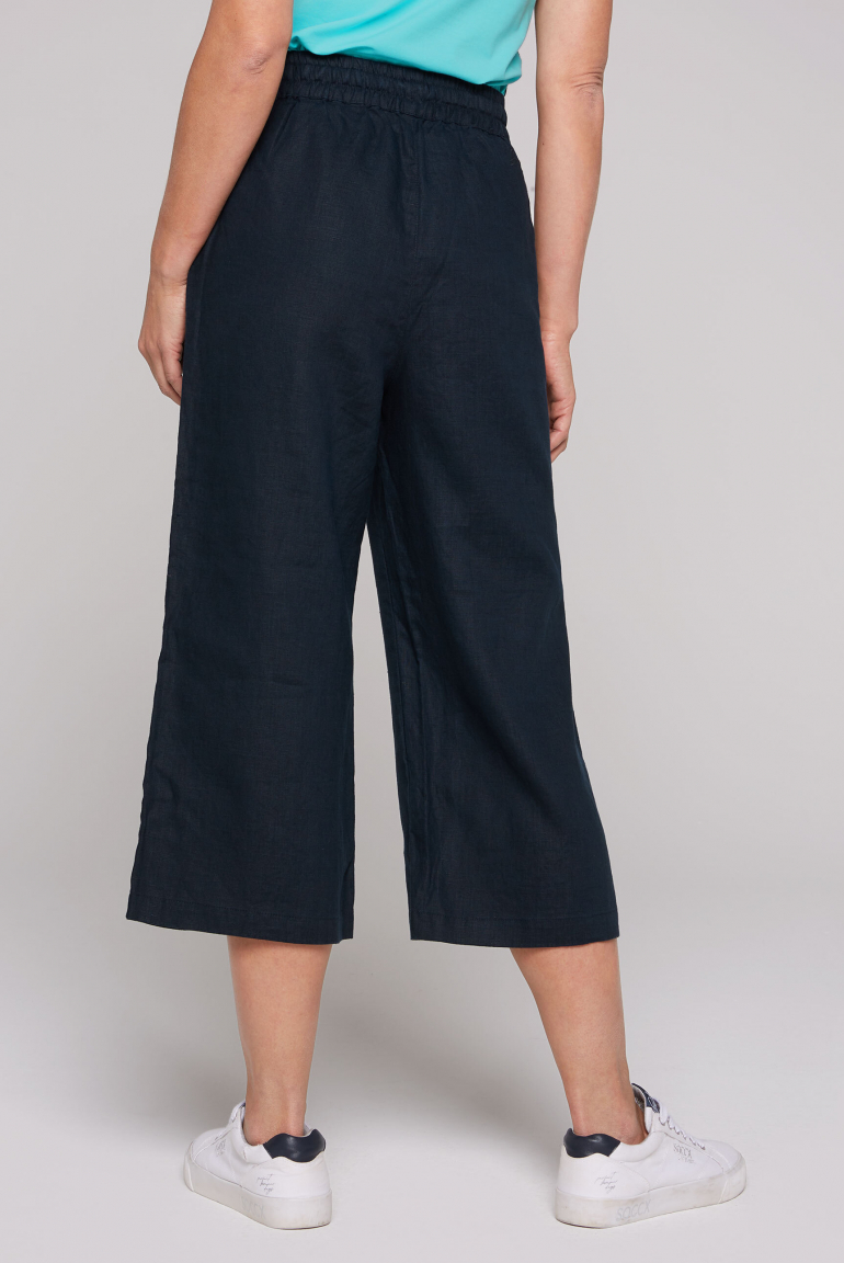Culotte aus Leinen mit Elastikbund