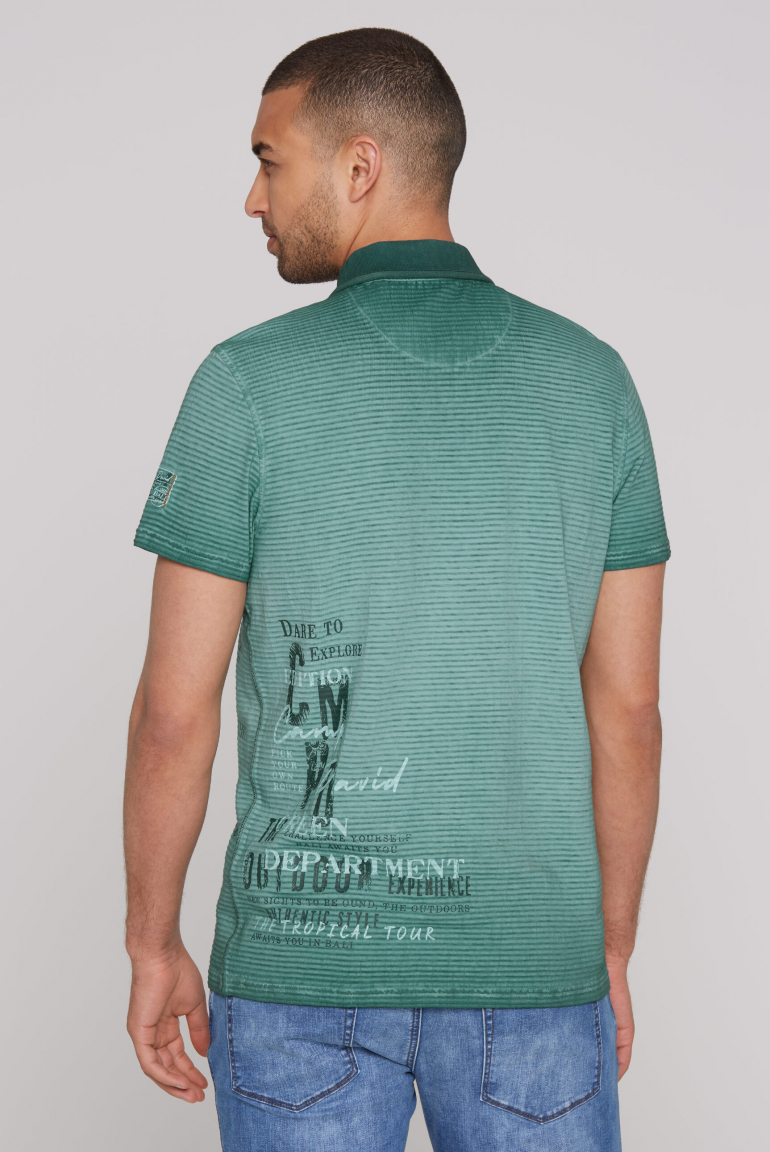 Gestreiftes Polo mit Prints und Stickereien