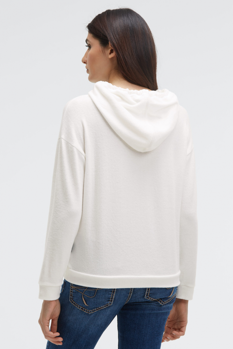 Hoodie aus Flauschstrick