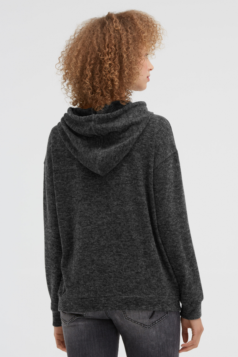 Hoodie aus Flauschstrick