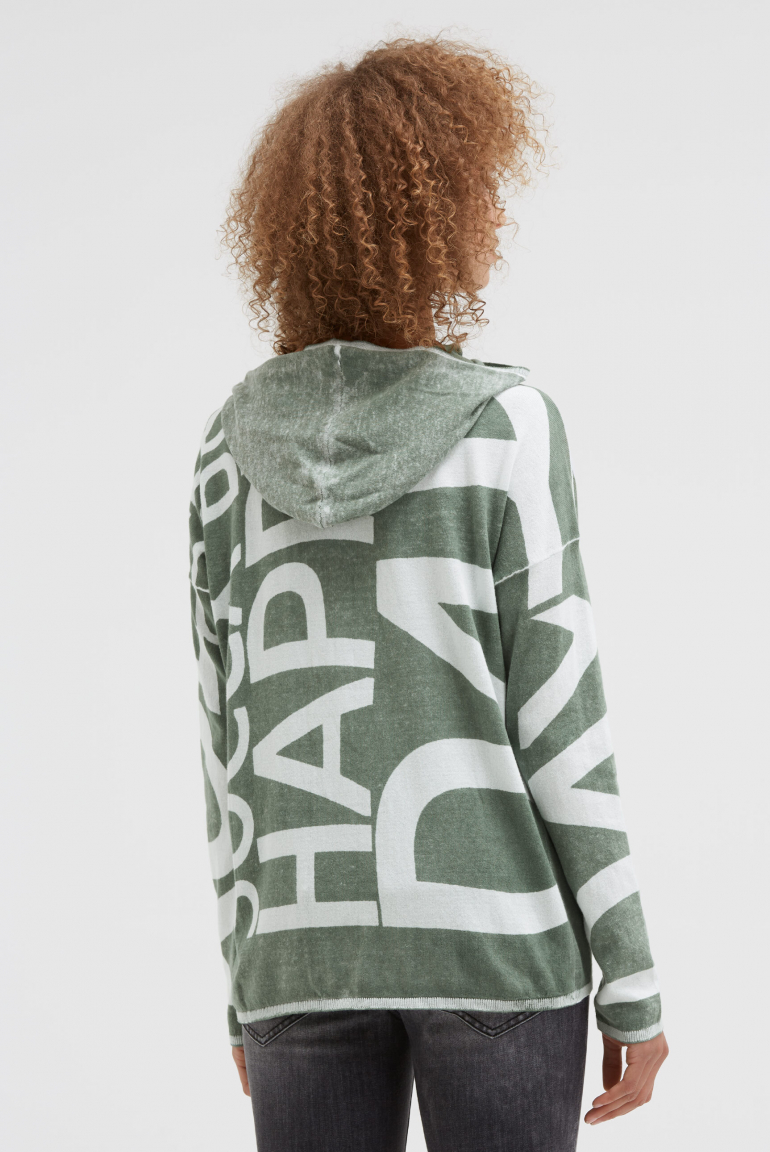 Kapuzenpullover mit Acid All Over Print