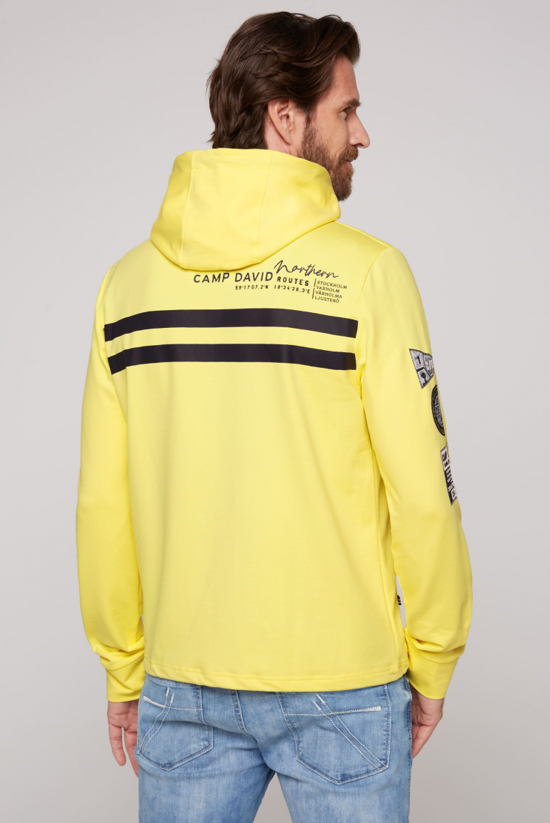 Camp David Winterjacke Gelbes Logo Kapuze Soccx Jacke Gelb David