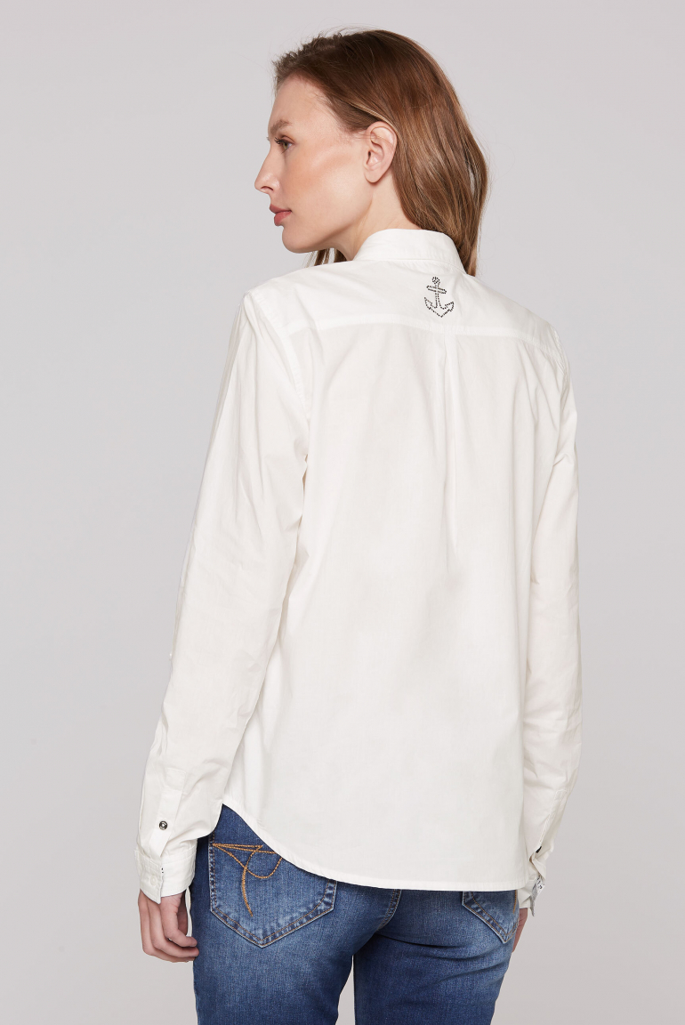 Langarmbluse mit Flockprint