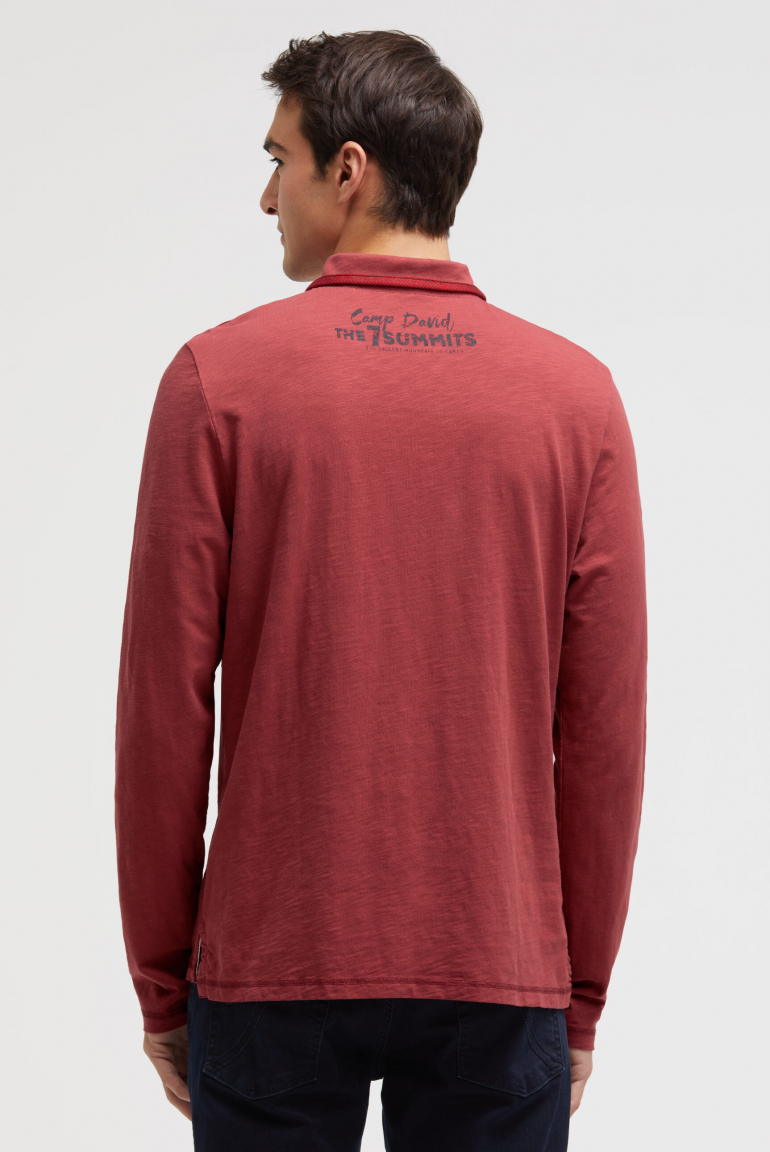 Langarmpolo mit Photoprint