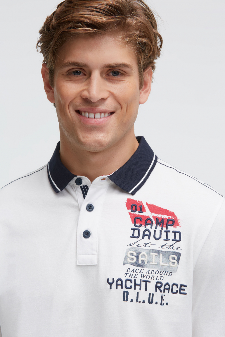 Langarmpolo mit Rücken-Artwork