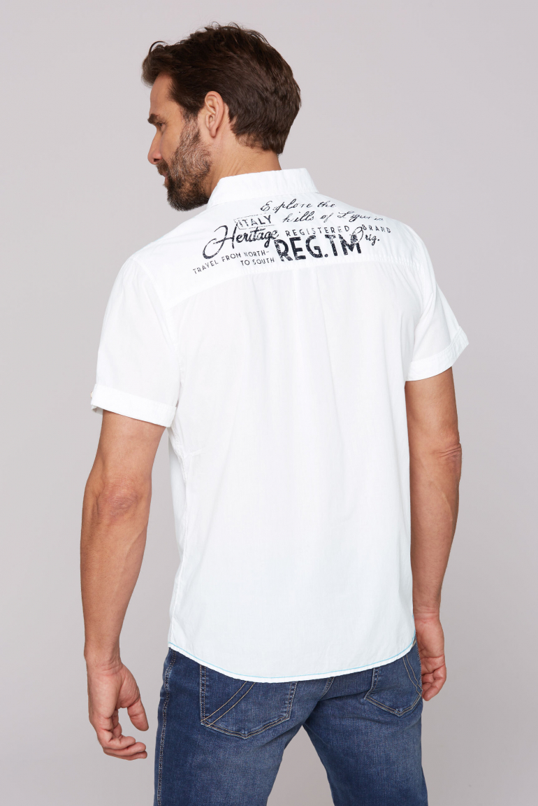 Leichtes Kurzarmhemd mit Logo Prints