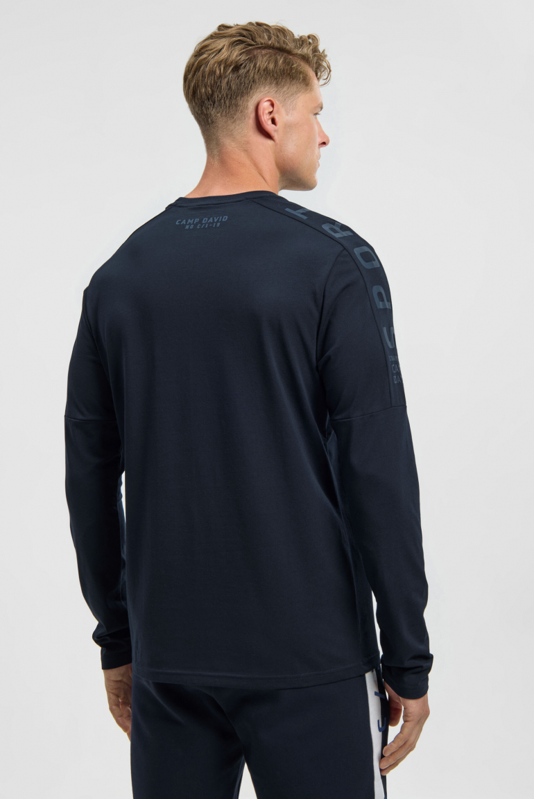 Longsleeve mit reflektierendem Schulter-Artwork