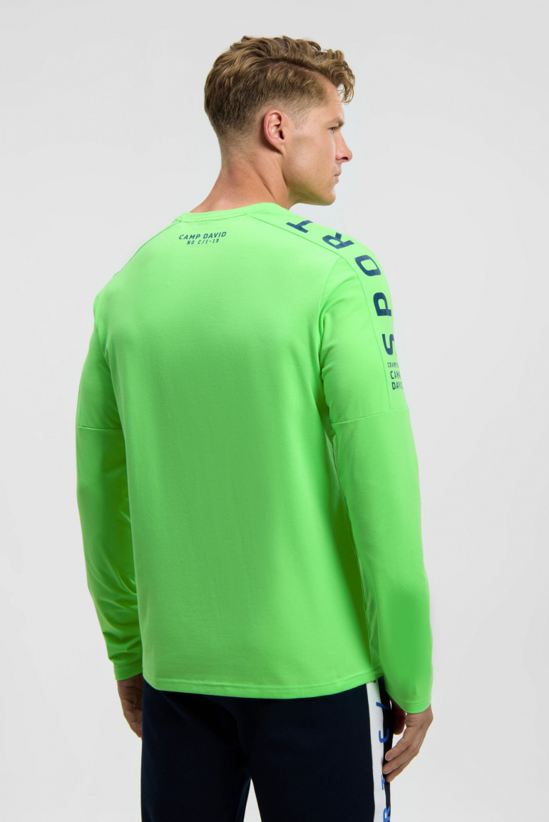 Longsleeve mit reflektierendem Schulter-Artwork