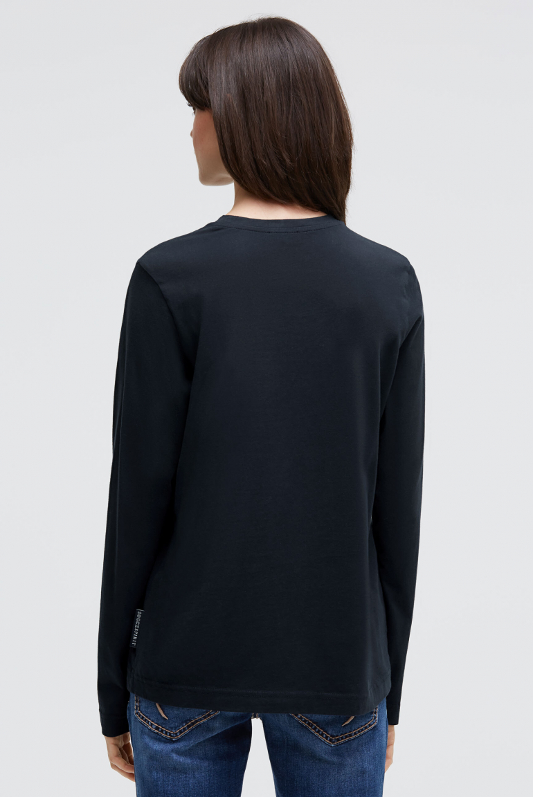 Oversized Longsleeve mit Label Print