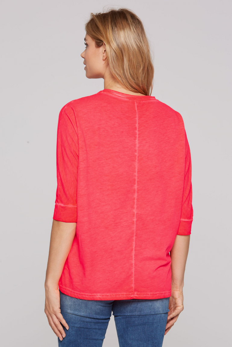 Oversized-Shirt mit Fledermausärmeln und Print