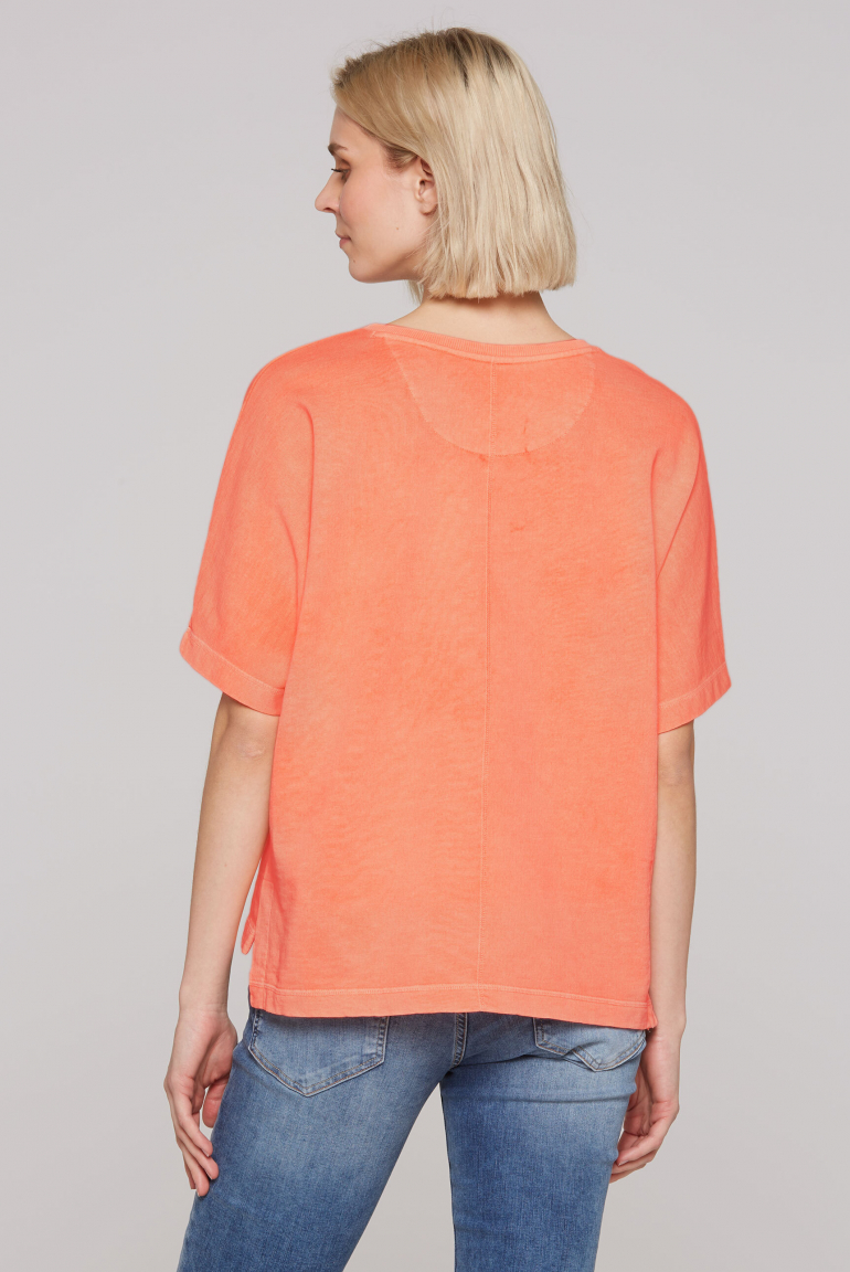 Oversized Sweatshirt mit Kurzarm und Artwork