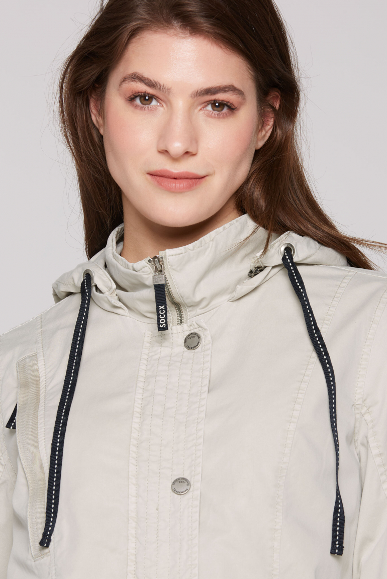 Parka mit Kapuze und Rücken-Artwork