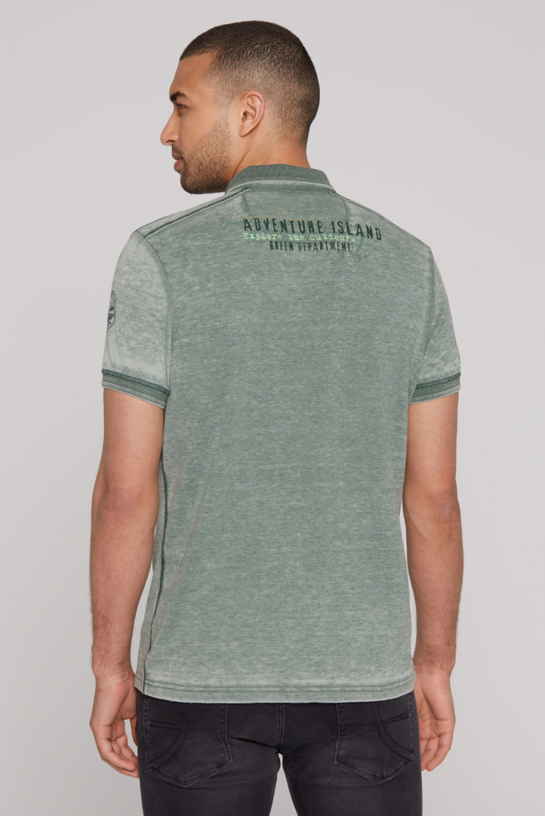 Pikee-Polo im Used Look mit Logo Artworks