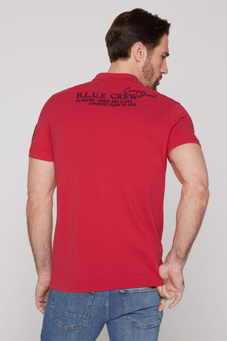 Pikee-Polo mit Logo-Stickereien