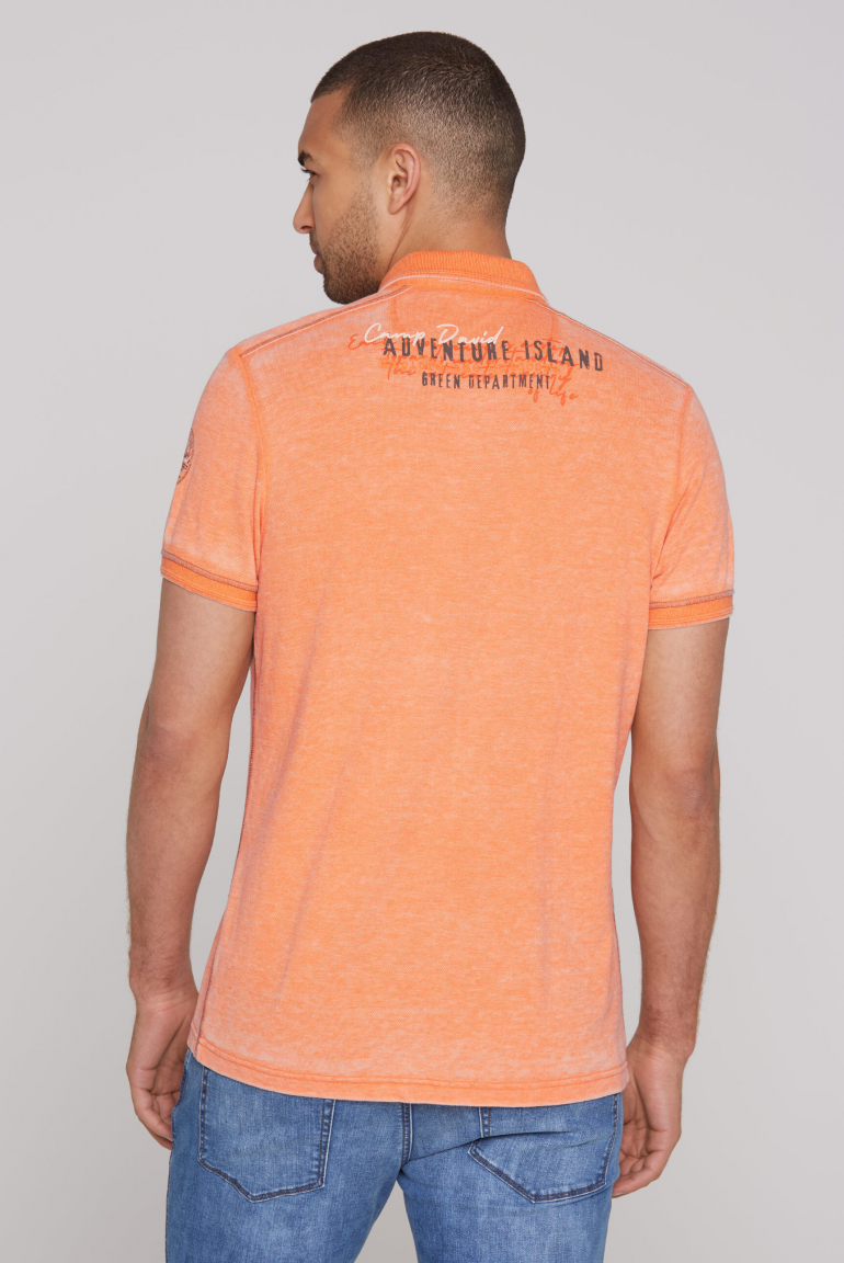 Polo im Used Look mit Logo Artworks