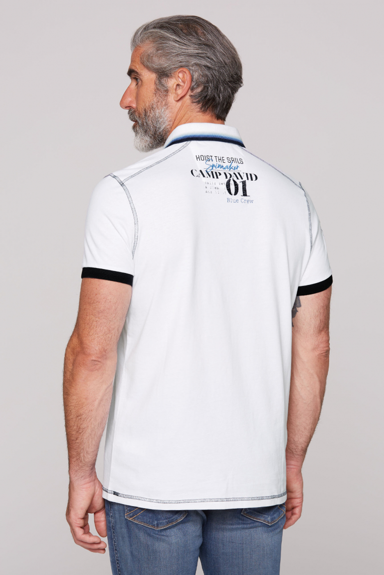 Poloshirt mit Logo-Applikationen
