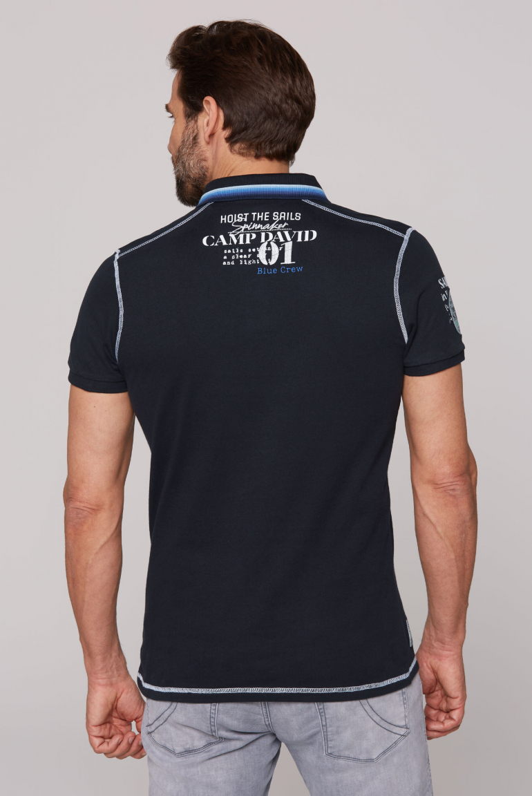Poloshirt mit Logo-Applikationen