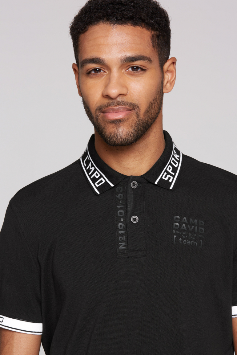 Poloshirt mit Rücken-Artwork