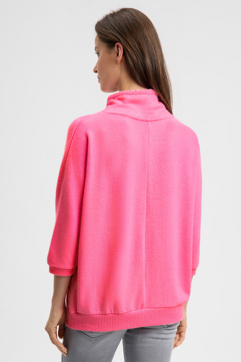 Pullover aus Flauschstrick mit Glitter-Print