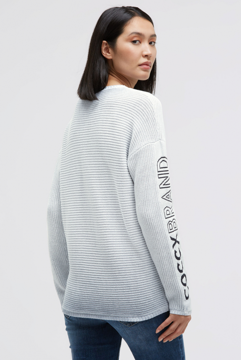 Pullover mit Intarsia-Design an den Ärmeln