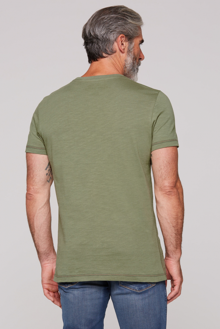 Rundhalsshirt mit Label Prints
