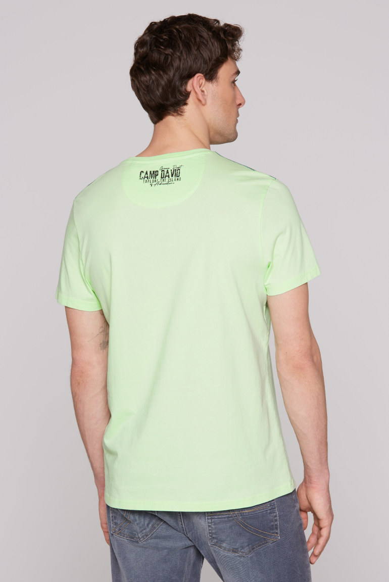 Rundhalsshirt mit Used- und Puffprint