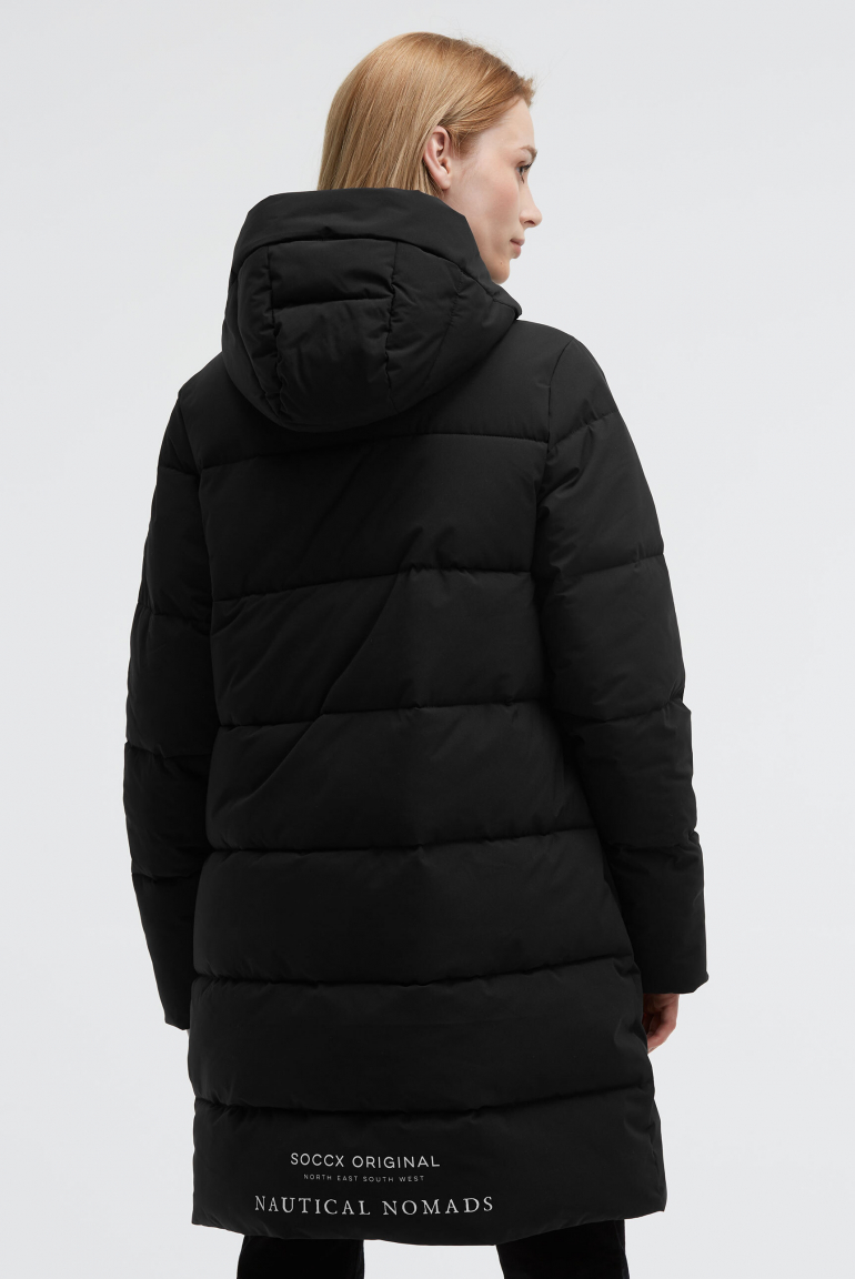 Stepp-Parka mit hochgeschlossener Kapuze