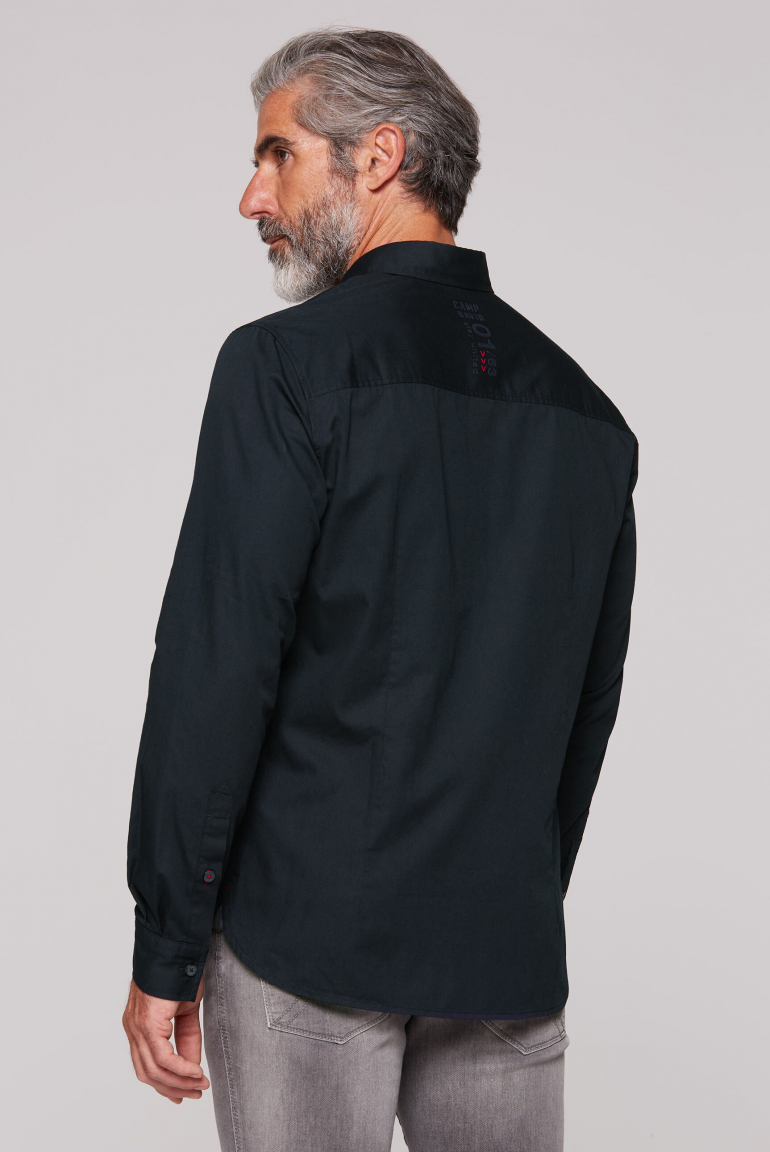 Strukturiertes Langarmhemd mit Rubber Prints