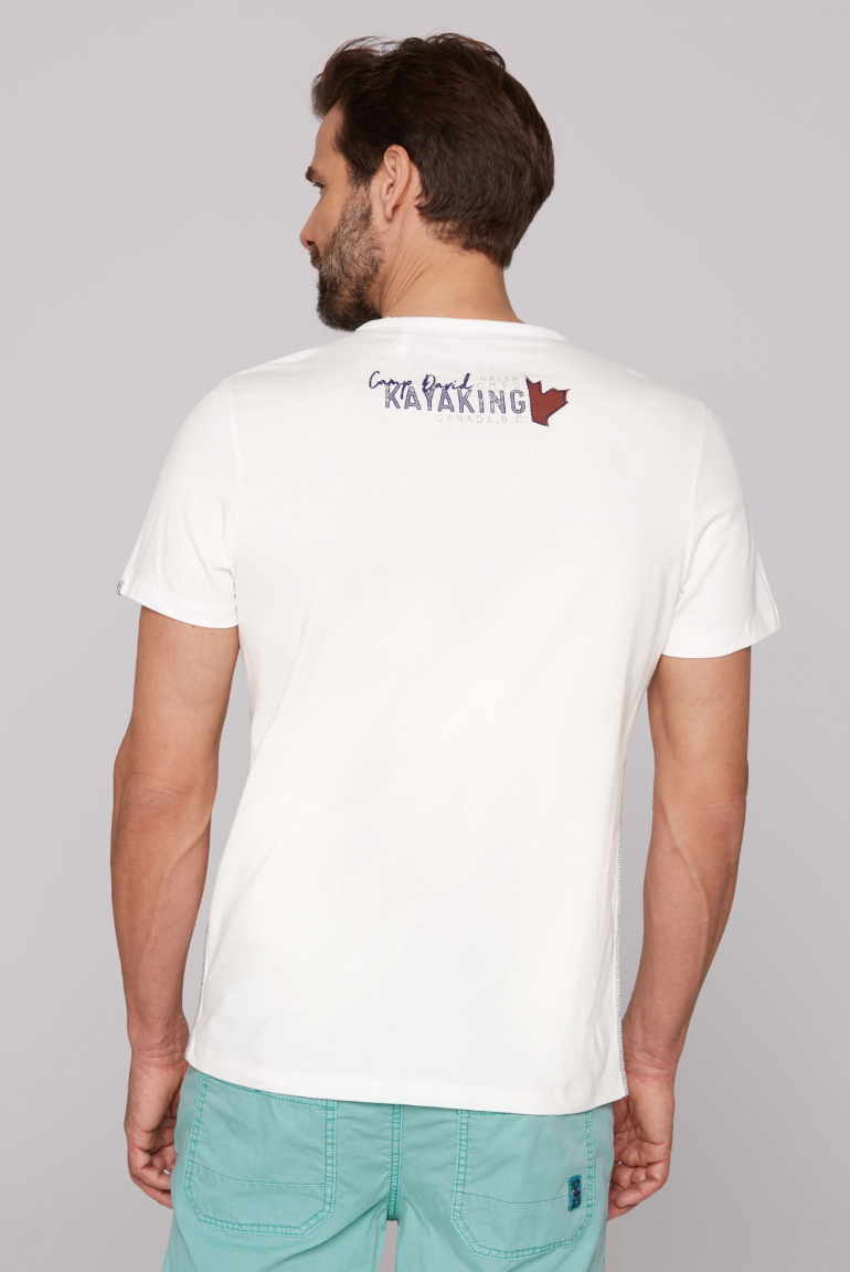 T-Shirt mit Photoprint und Stickereien