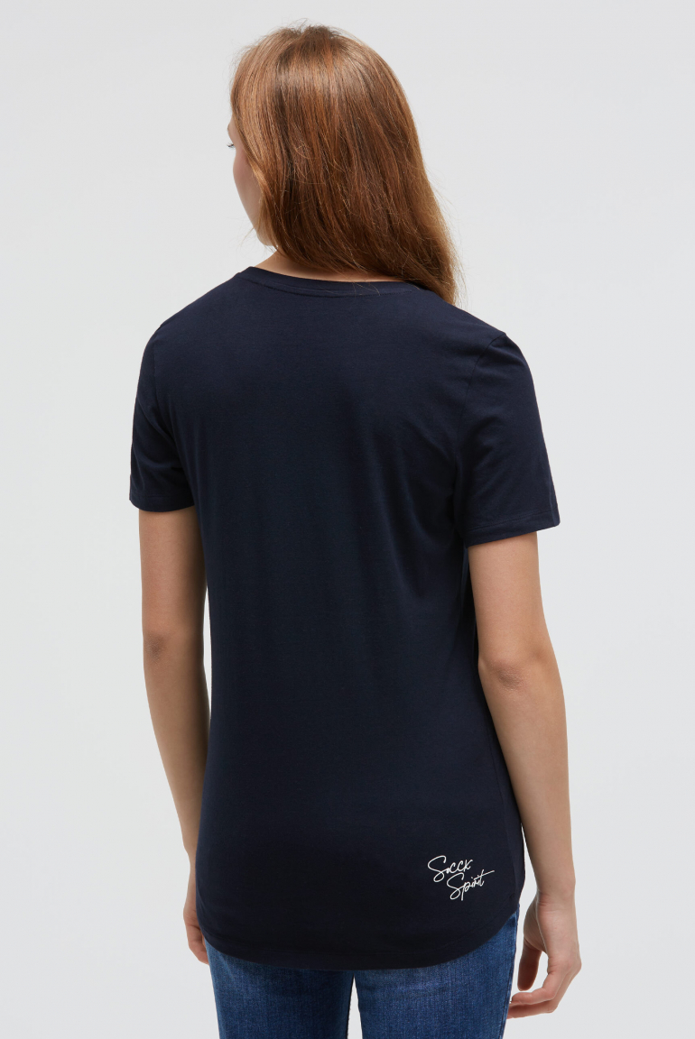 T-Shirt mit Print und Pailletten-Details