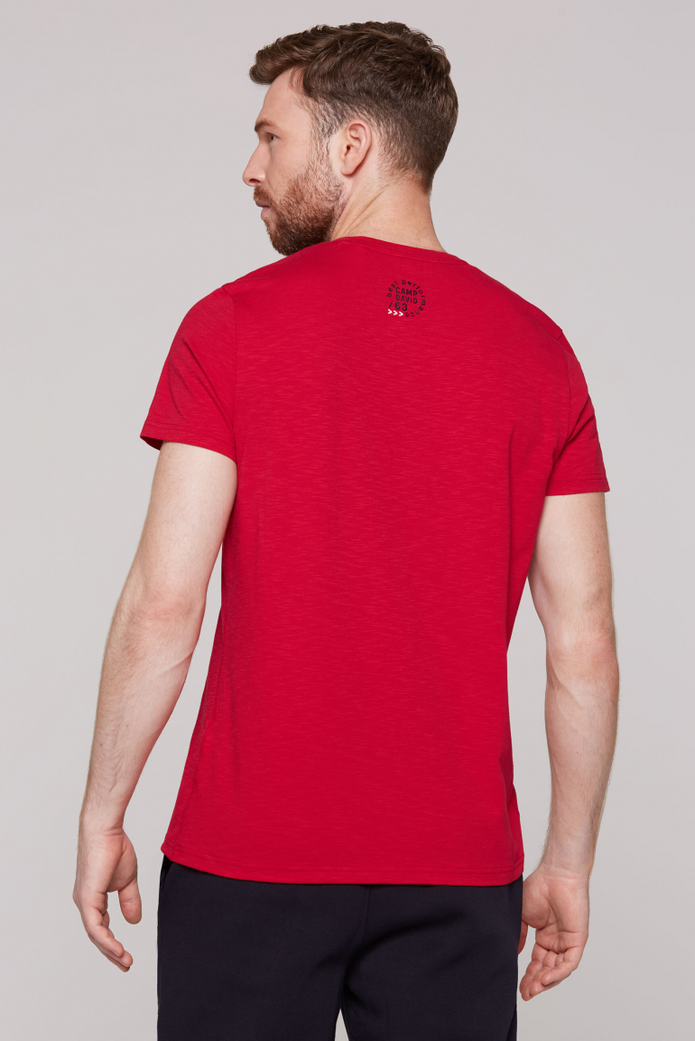 T-Shirt mit V-Neck und Rubber Prints