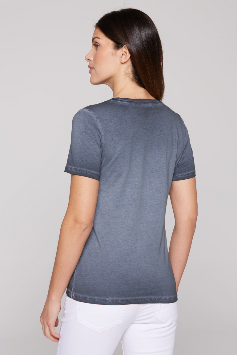 T-Shirt mit Wording Print