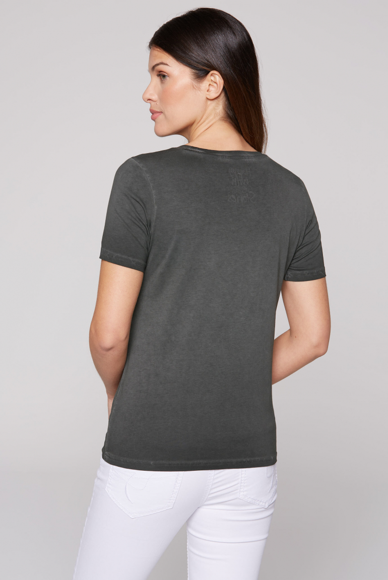 T-Shirt mit Wording Print