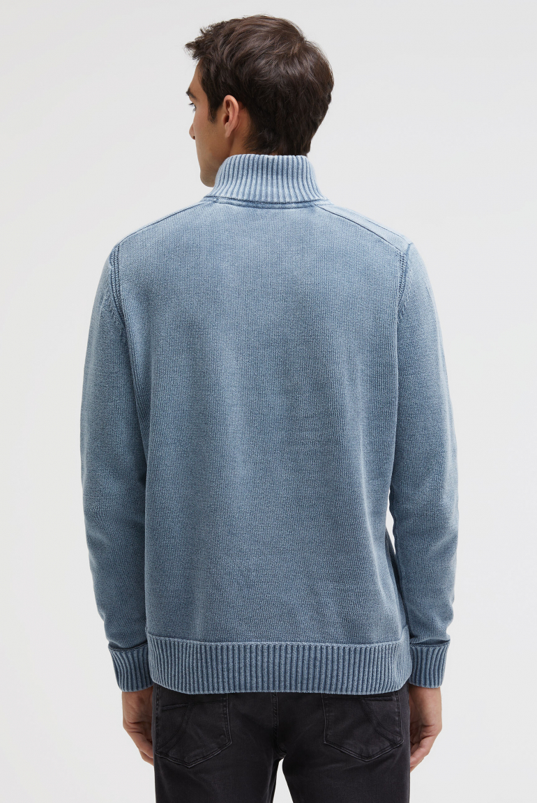 Troyer-Pullover aus Chenille mit Print und Patch