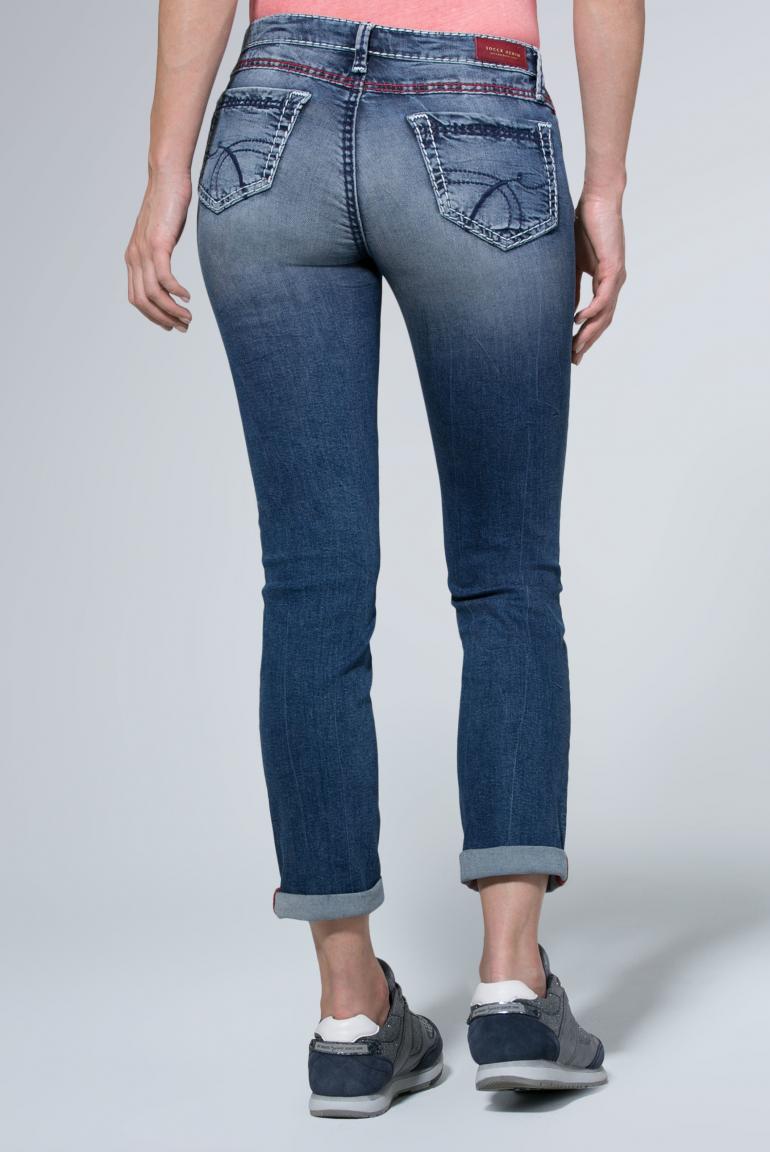 Jeans Look mit blue SOCCX geradem Bein und | Used CAMP & aged DAVID RO:MY