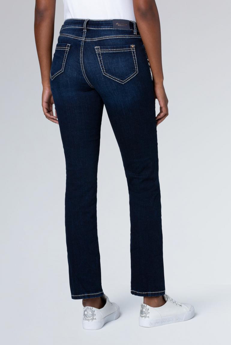 Regular Fit Jeans RO:MY CAMP & - mit DAVID blue SOCCX dark Kontrastnähten