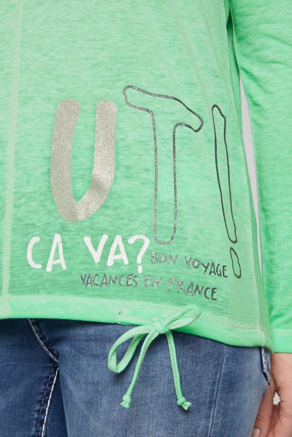 Leichtes Kapuzenshirt mit Ausbrenner-Effekten
