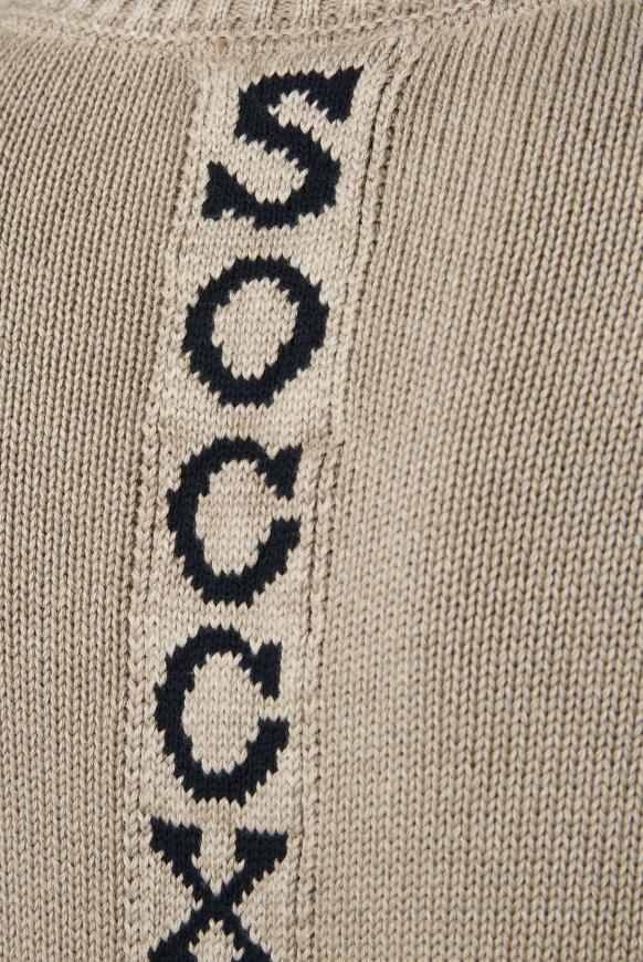 Pullover mit Strickmustern und V-Ausschnitt