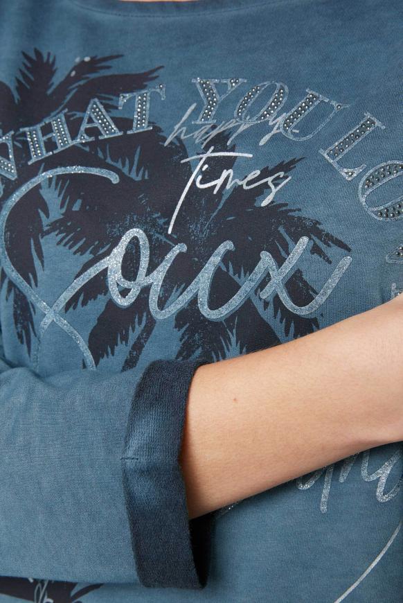Sweatshirt mit 3/4-Arm und Artwork