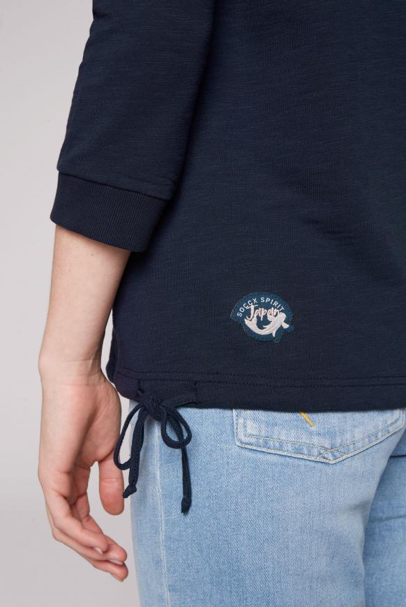 Sweatshirt mit 3/4-Arm und Pailletten-Logo