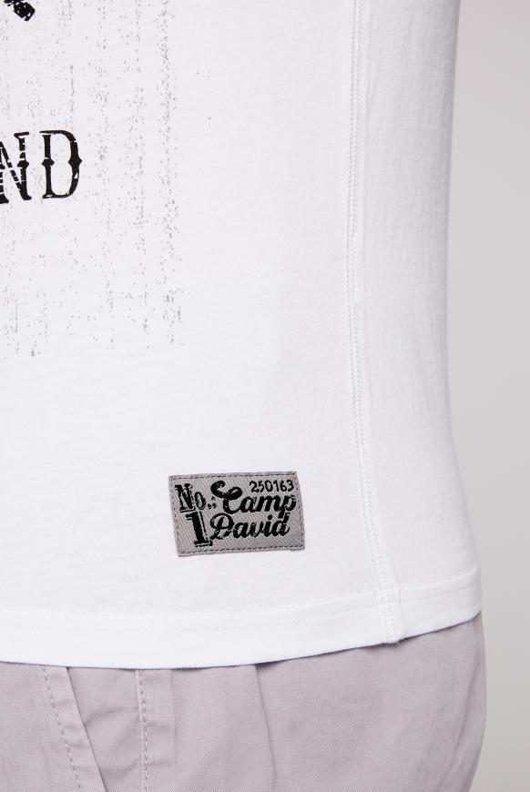 T-Shirt Rundhals mit Label Print