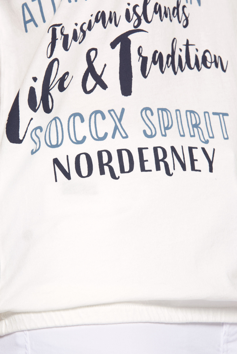 Ärmelloses Shirt mit Print und Elastiksaum