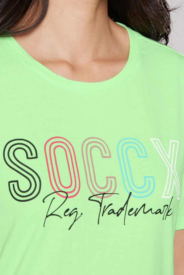 Basic T-Shirt mit Rundhalsausschnitt und Logo