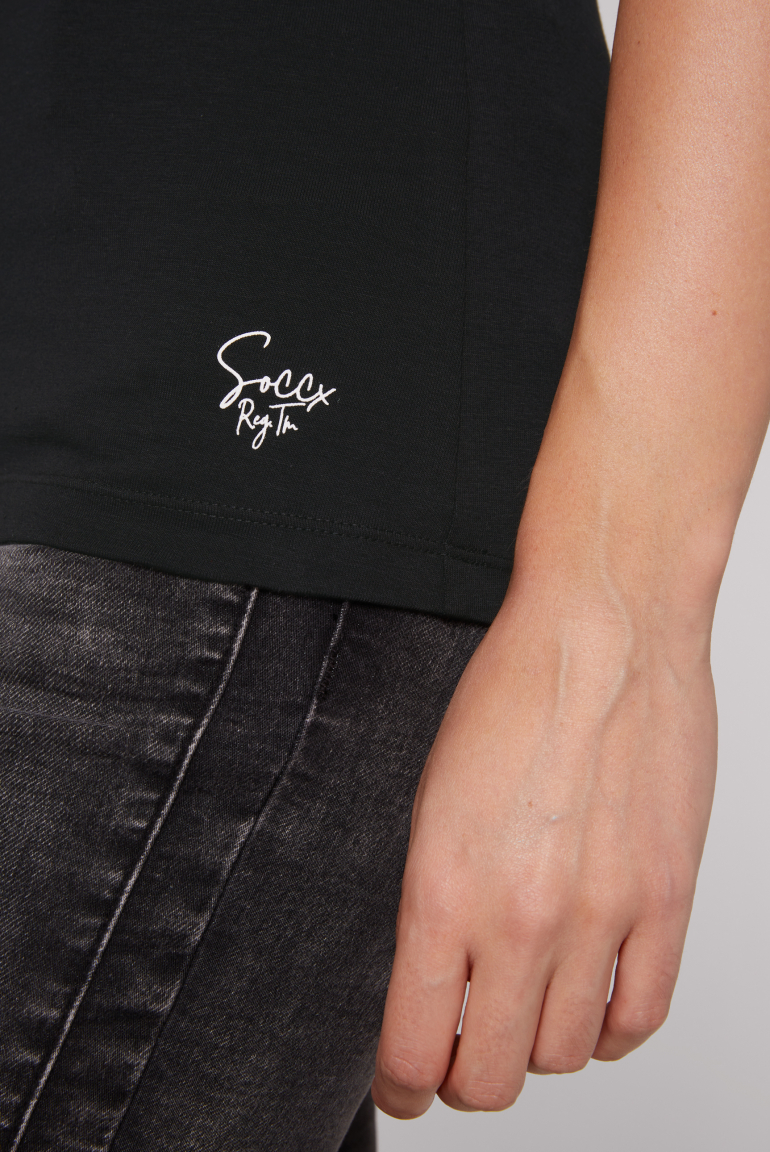 Basic Top mit  Mini Logo Print